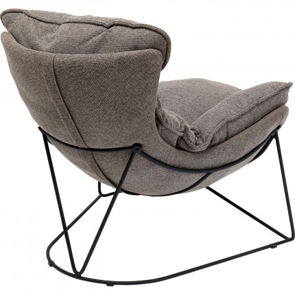 Fauteuil et repose-pieds Snuggle gris Kare Design