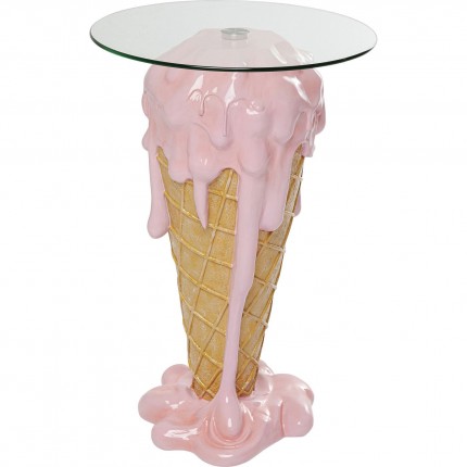 Table de bar glace rose 48cm Kare Design