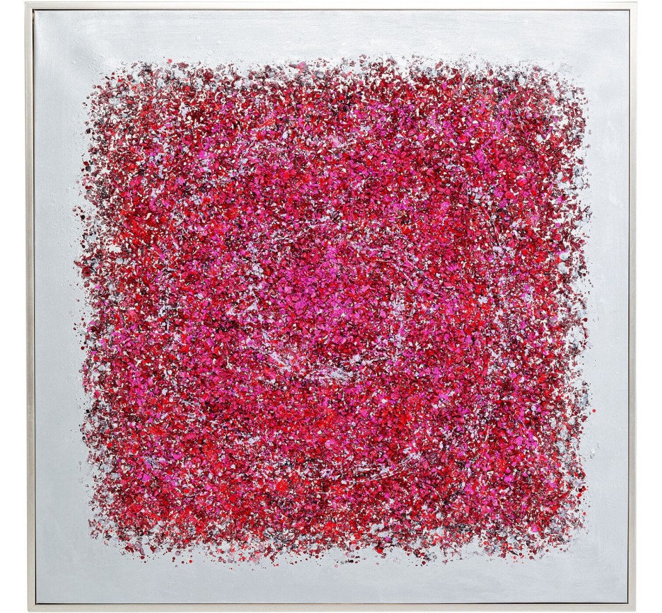 Tableau pétales roses 120x120cm Kare Design