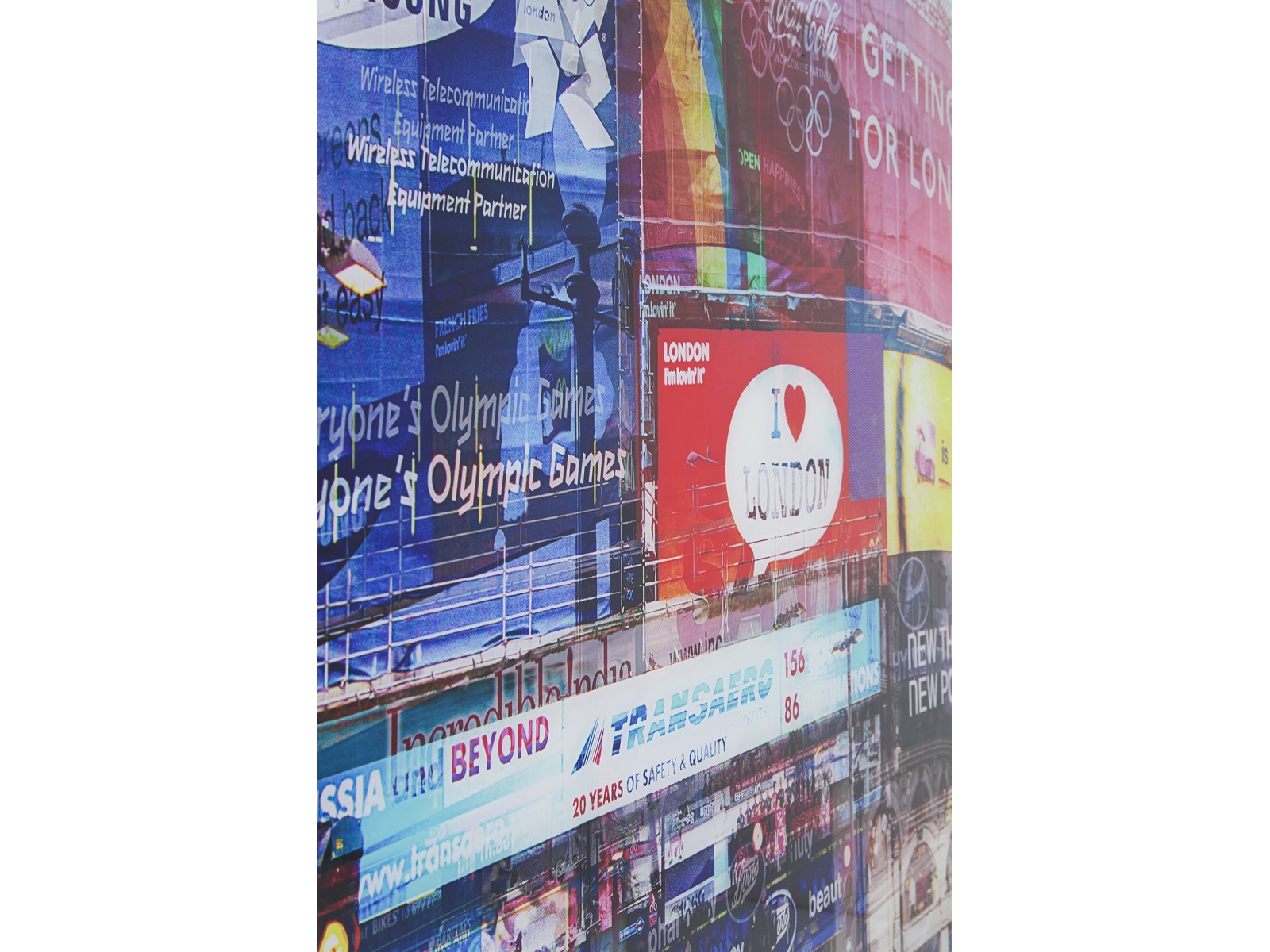 Tableau en Verre Piccadilly Circus 120x160cm Kare Design