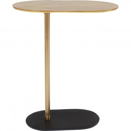 Table d'appoint Slide noire et dorée Kare Design