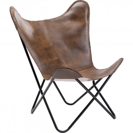 Fauteuil California marron foncé Kare Design