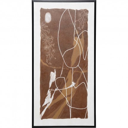 Peinture Essence Lines marron 60x120cm Kare Design