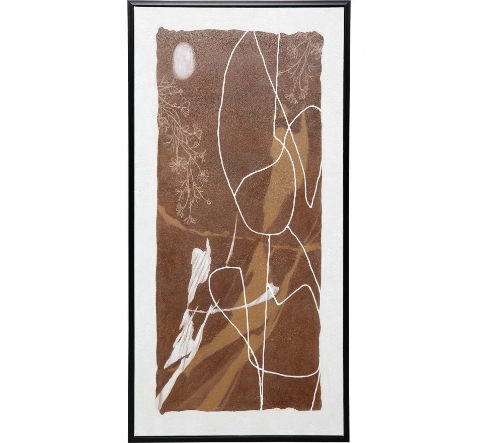 Peinture Essence Lines marron 60x120cm Kare Design