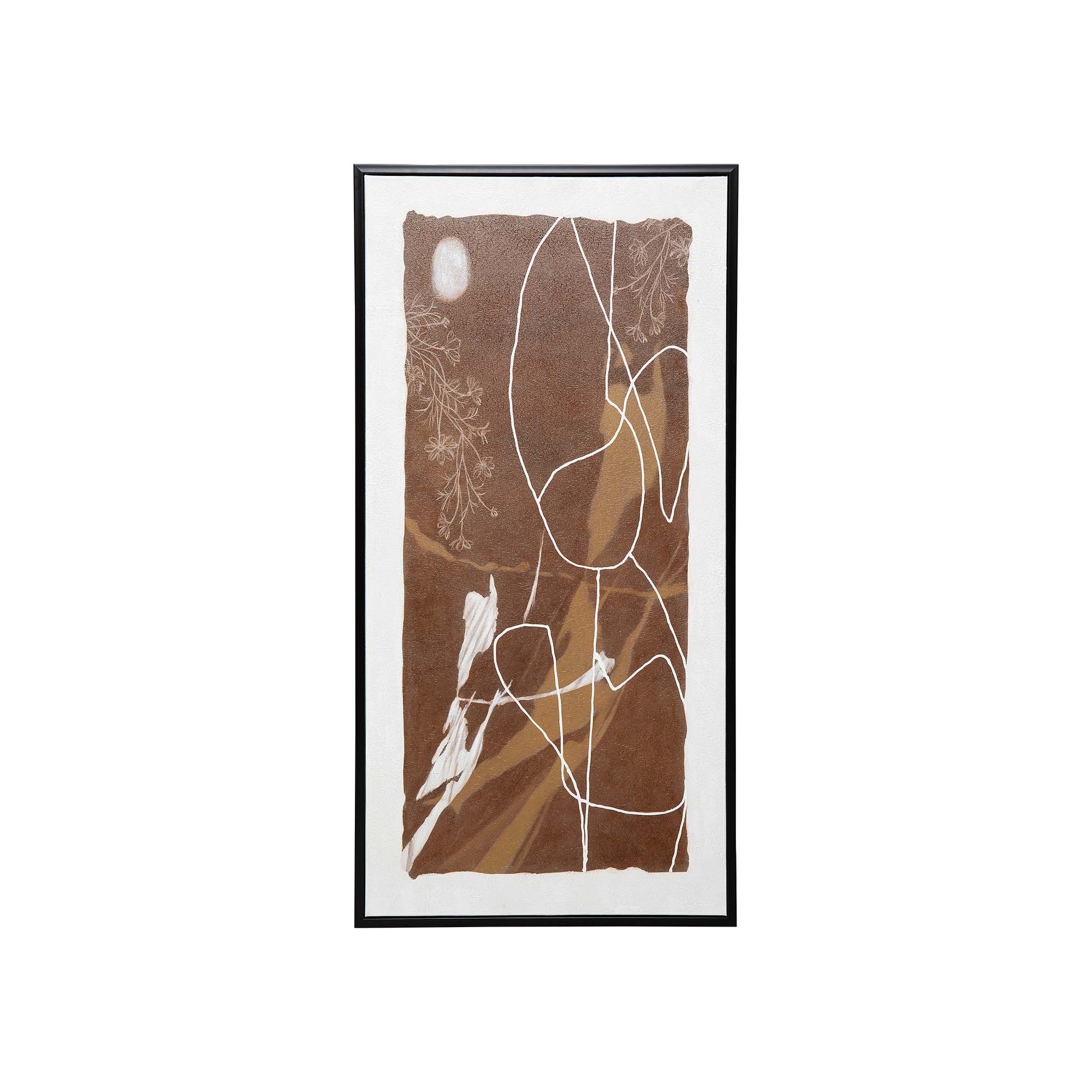 Peinture Essence Lines marron 60x120cm Kare Design
