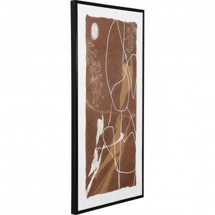 Peinture Essence Lines marron 60x120cm Kare Design