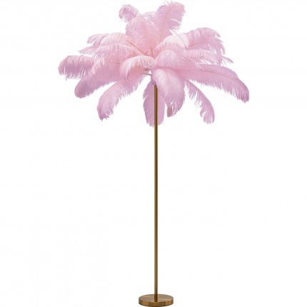 Lampadaire plumes 165cm rose Kare Design