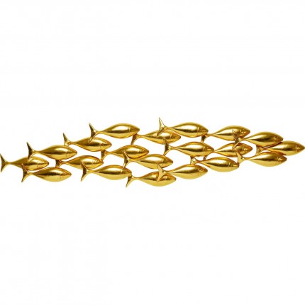 Déco murale banc poissons dorés 181cm Kare Design