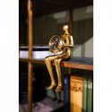 Horloge de table homme assis doré Kare Design