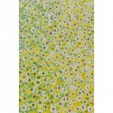 Tableau Touched fleurs pirogue vert et jaune 80x100cm Kare Design