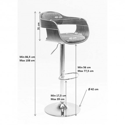 Tabouret de bar Monaco nougat Kare Design