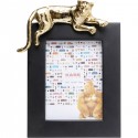 Cadre photo tigre 24x29cm noir et doré Kare Design