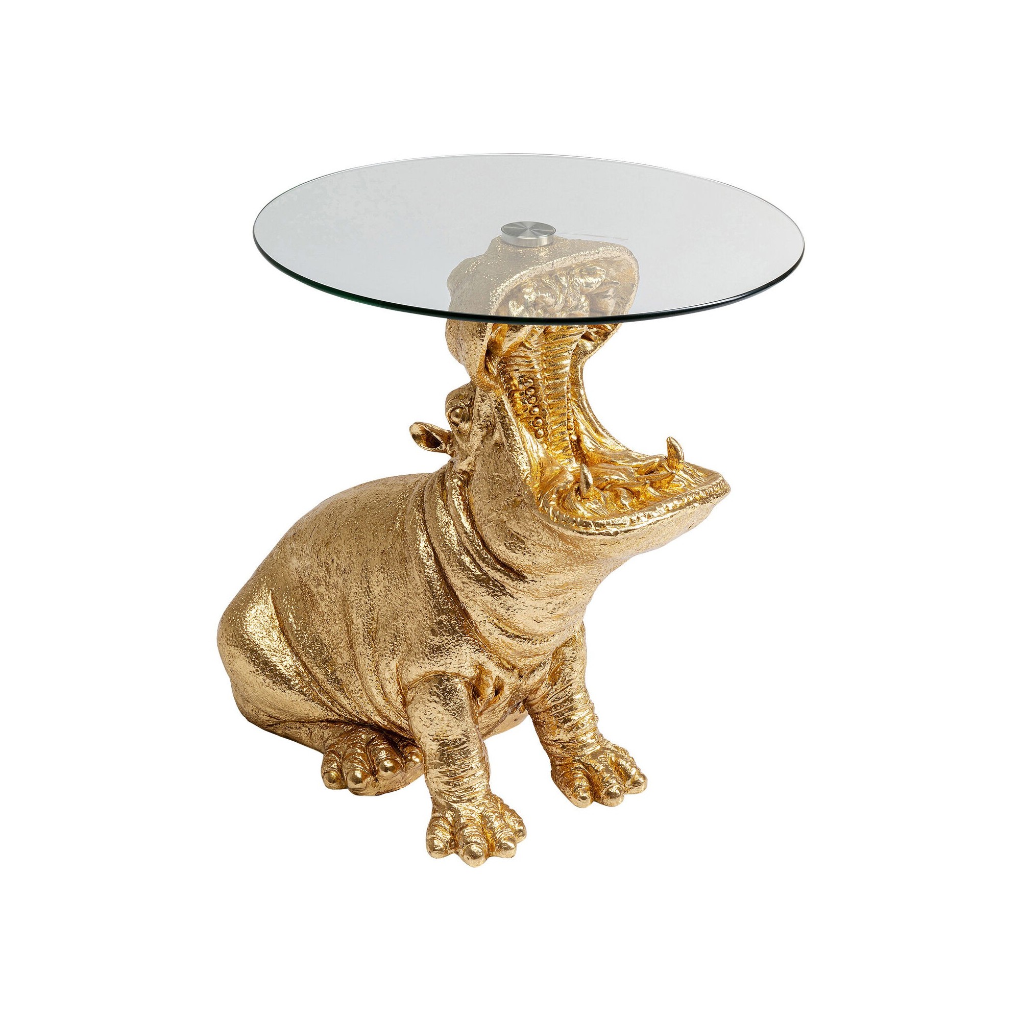 Table d'appoint hippopotame doré Kare Design