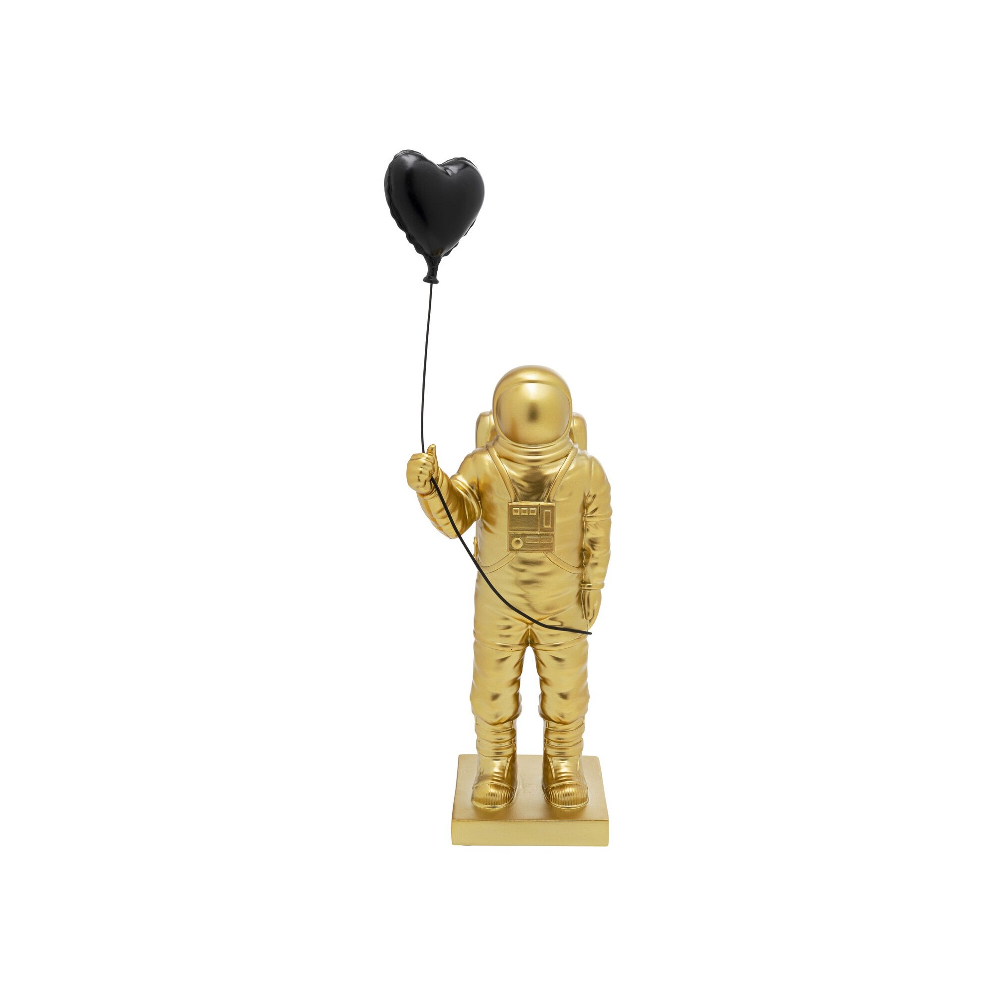 Déco astronaute doré ballon coeur noir Kare Design