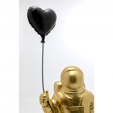 Déco astronaute doré ballon coeur noir Kare Design