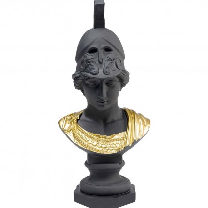 Déco buste guerrier antique noir 39cm Kare Design