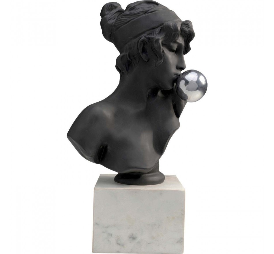 Déco buste femme baiser noir et blanc Kare Design