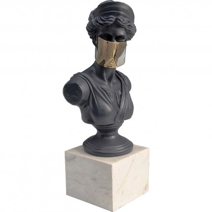 Déco buste femme masquée noir et blanc Kare Design