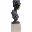 Déco buste femme masquée noir et blanc Kare Design