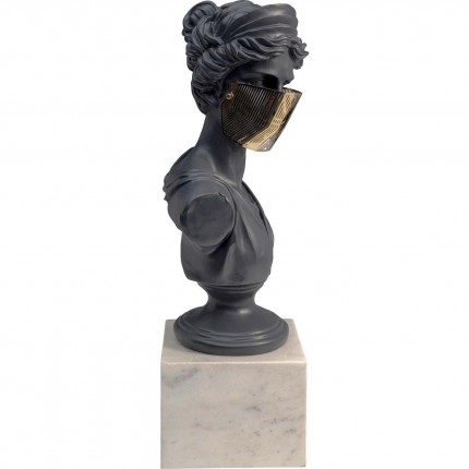 Déco buste femme masquée noir et blanc Kare Design