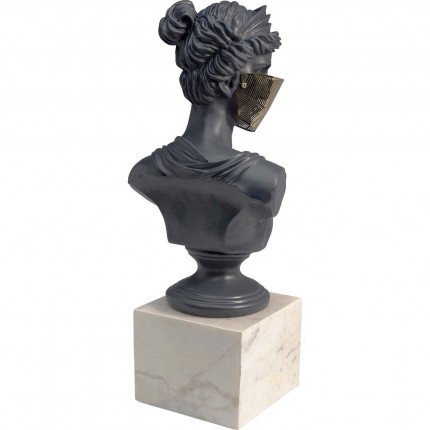 Déco buste femme masquée noir et blanc Kare Design