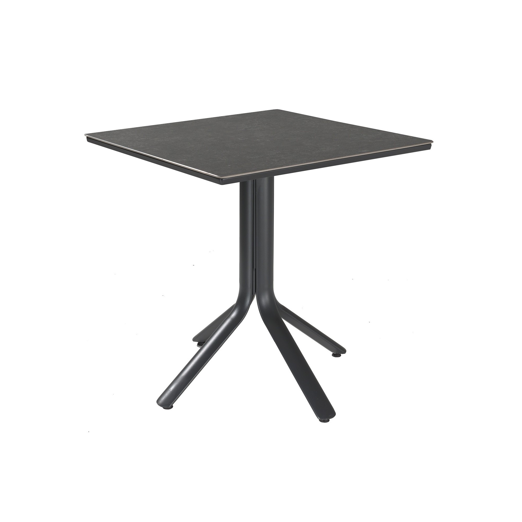 Table pliante Salvador 80x80cm gris anthracite Gescova