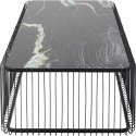Table basse Wire noire effet marbre 145x70cm Kare Design
