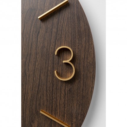 Horloge murale Bruno 50cm marron Kare Design