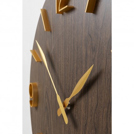 Horloge murale Bruno 50cm marron Kare Design