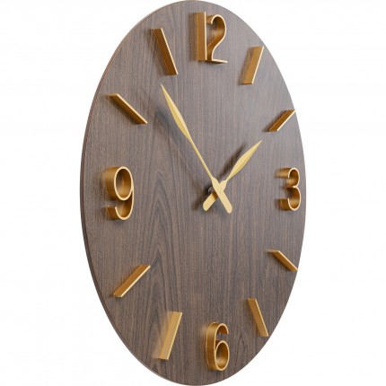 Horloge murale Bruno 50cm marron Kare Design