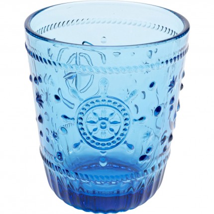 Verres à eau Greece bleus set de 6 Kare Design