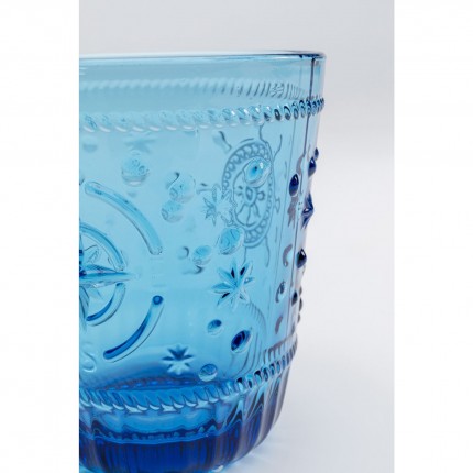 Verres à eau Greece bleus set de 6 Kare Design