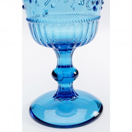 Verres à vin Greece bleus set de 6 Kare Design