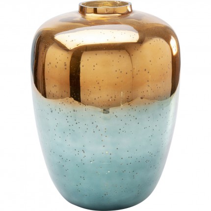 Vase Lizy bleu et doré 41cm Kare Design