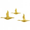 Déco murale canards dorés set de 3 Kare Design