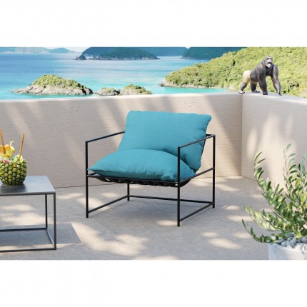 Fauteuil de jardin Cuby bleu Kare Design