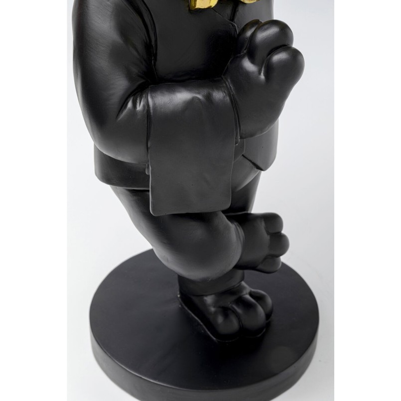 Table d'appoint majordome bouledogue noir et doré Kare Design