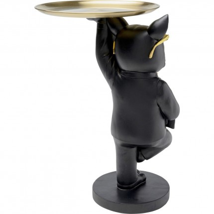 Table d'appoint majordome bouledogue noir Kare Design