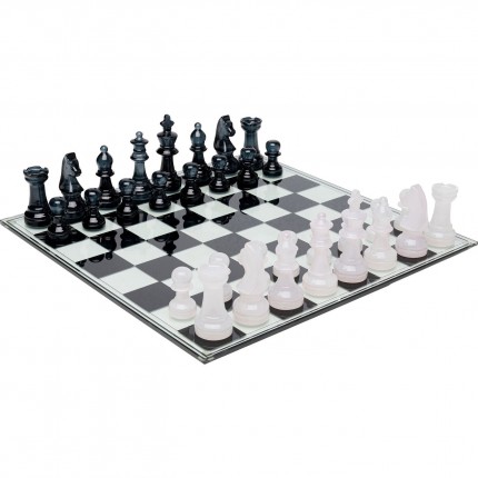 Jeu d'échecs transparent 60x60cm Kare Design