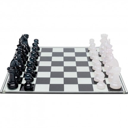 Jeu d'échecs transparent 60x60cm Kare Design