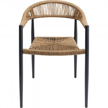Chaise de jardin avec accoudoirs Palma nature Kare Design