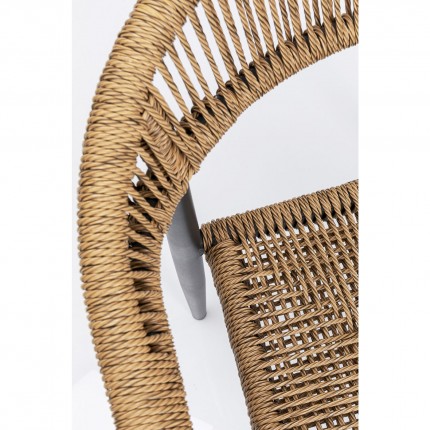 Chaise de jardin avec accoudoirs Palma nature Kare Design