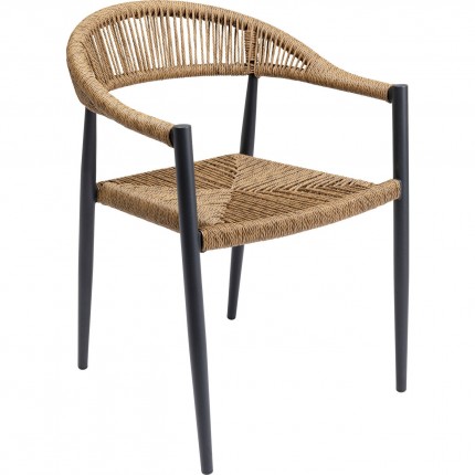 Chaise de jardin avec accoudoirs Palma nature Kare Design