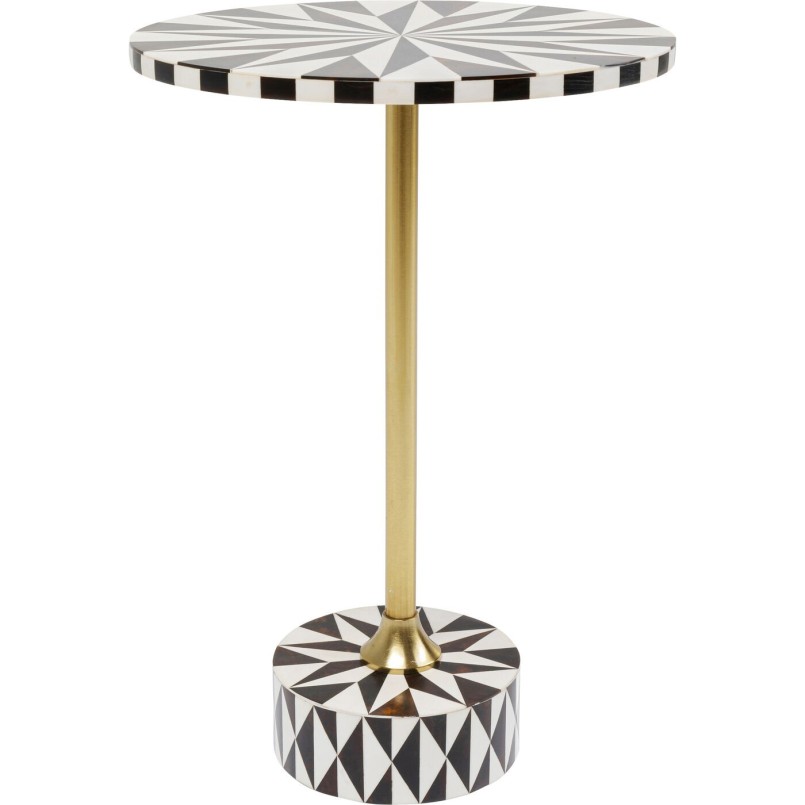 Table d'appoint Domero Star marron et blanche 40cm Kare Design