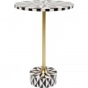 Table d'appoint Domero Star 40cm marron et blanche Kare Design