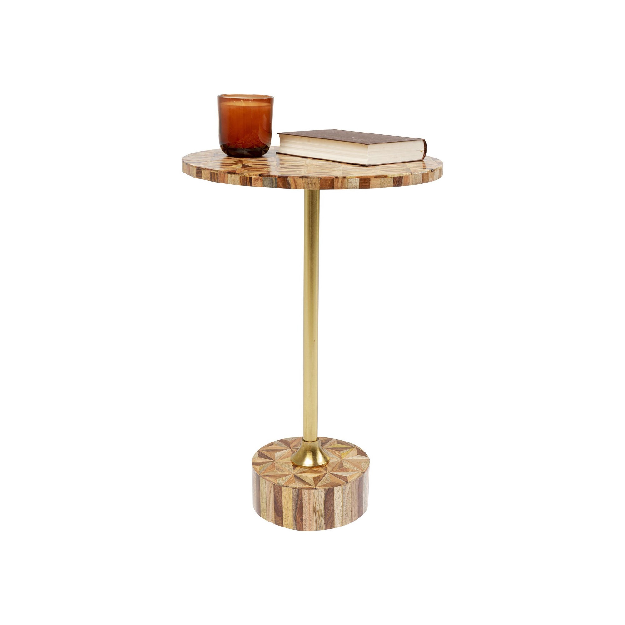 Table d'appoint Domero Geo marron et dorée 40cm Kare Design