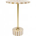 Table d\'appoint Domero Cirque 40cm blanche et dorée Kare Design