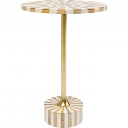 Table d'appoint Domero Cirque 40cm blanche et dorée Kare Design