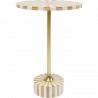 Table d'appoint Domero Cirque 40cm blanche et dorée Kare Design