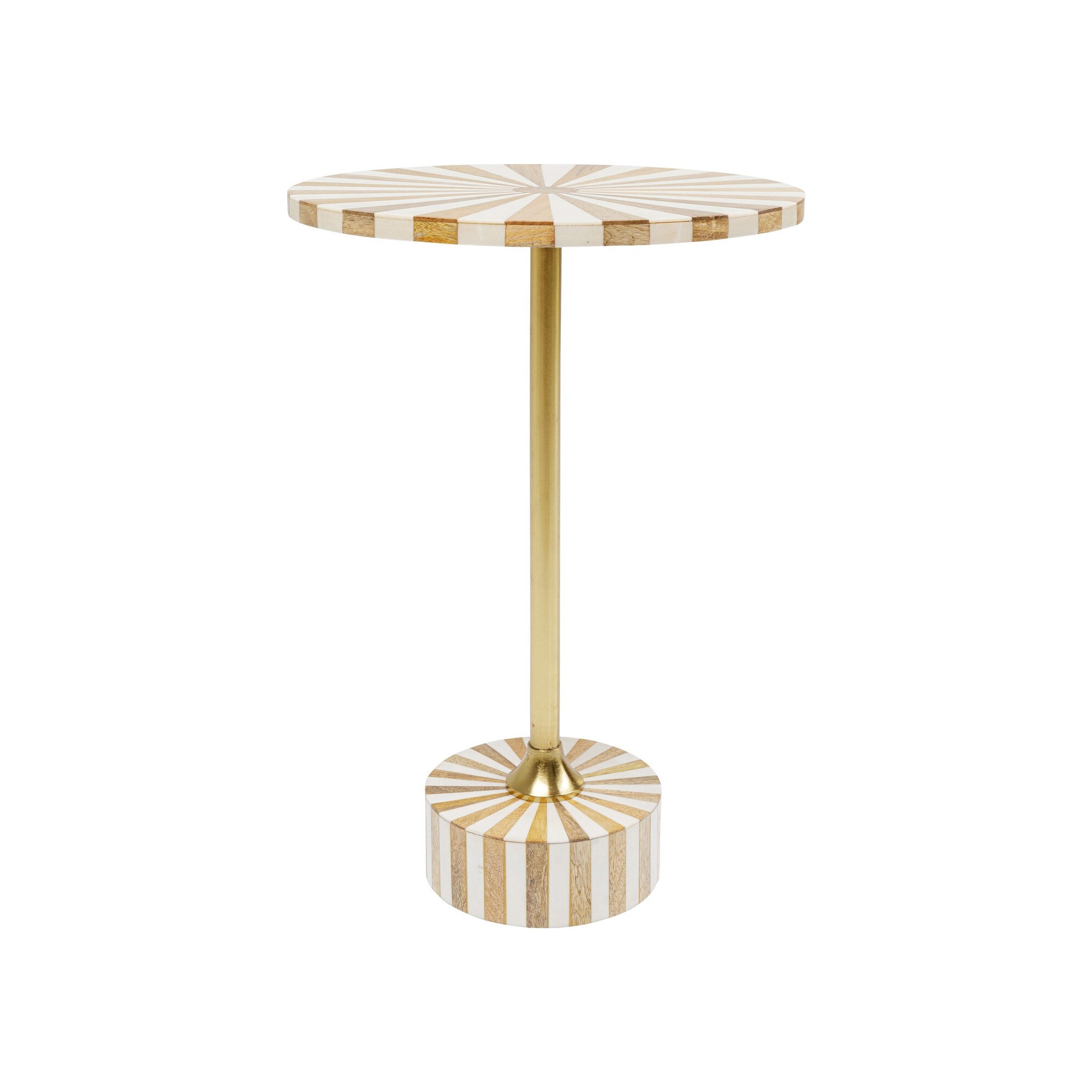 Table d'appoint Domero Cirque 40cm blanche et dorée Kare Design